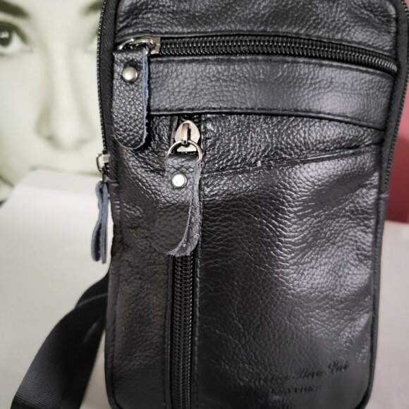 NWT GENUINE LEATHER CROSSBODY PHONE BAG - Picture 4 of 7